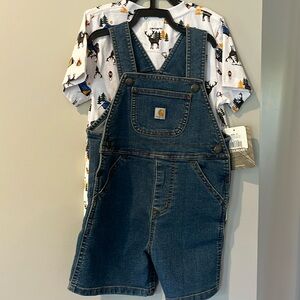 Carhartt shorts overalls 3T